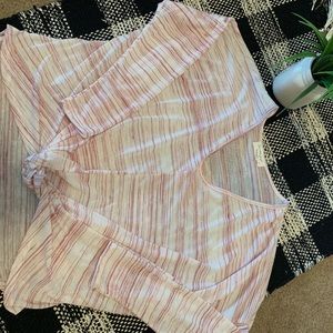 Long sleeve front tie top